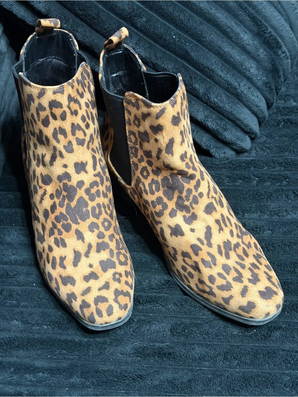 Target Leopard Print Ankle Booties in Tan and Dark Brown